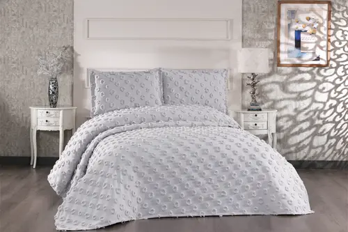 Çapa Home Hayal Yatak Örtüsü, Çift Kişilik, Gri