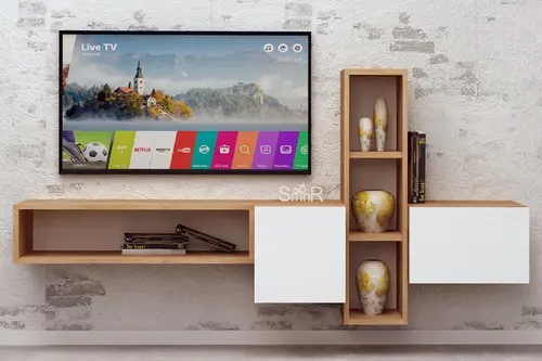 Esmob Kumkuat Tv Ünitesi, Meşe-Beyaz