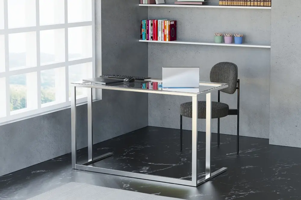 Tekli Desk Çalışma Masası, Gri