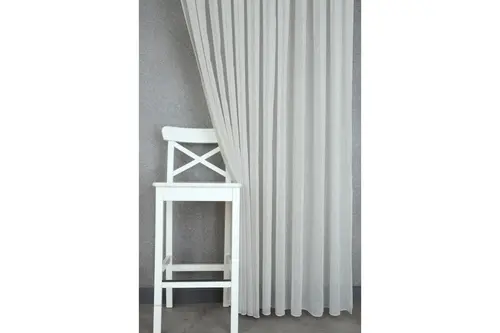 Massarelli Keten Tül Gri Pilesiz 150X260