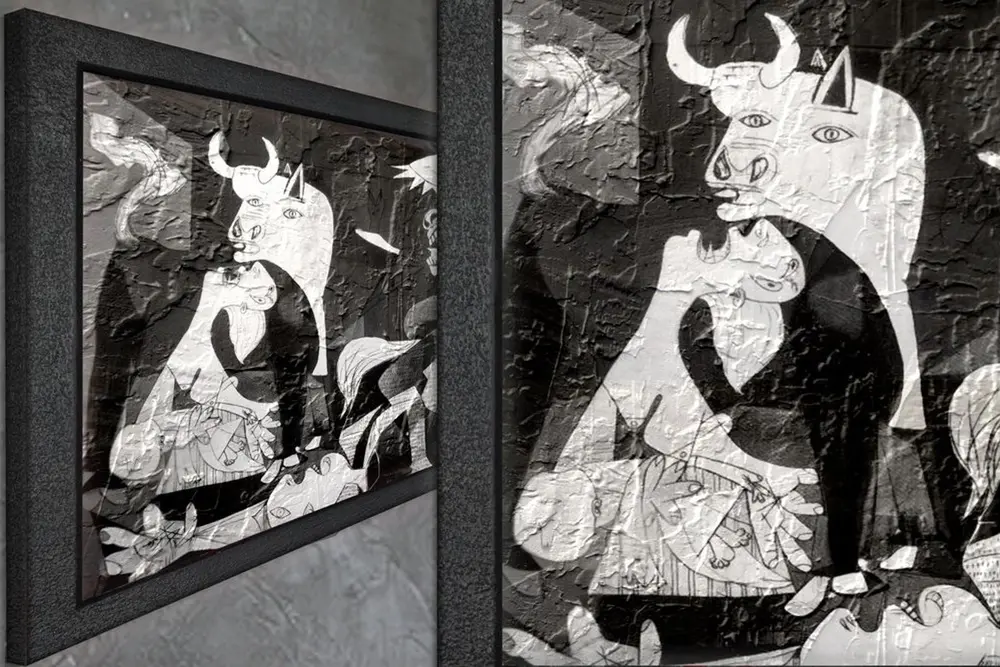Picasso Guernica Tablo 120X65 Cm