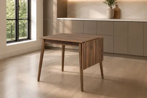 Avanos Mdf Katlanır Ahşap Mutfak Masası, 70X80 Cm, Ceviz Ceviz