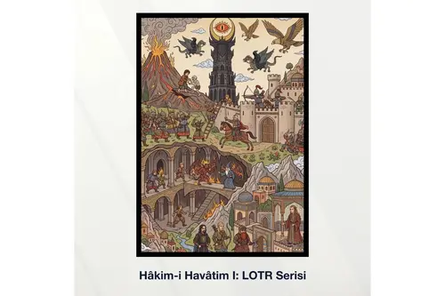 Miniaworks Hâkim-İ Havâtim I: Lotr Serisi Siyah Çerçeveli Poster 21X30