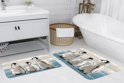 Rovigo Home Dijital Baskılı İkili Banyo Paspas Takımı Rvg5090