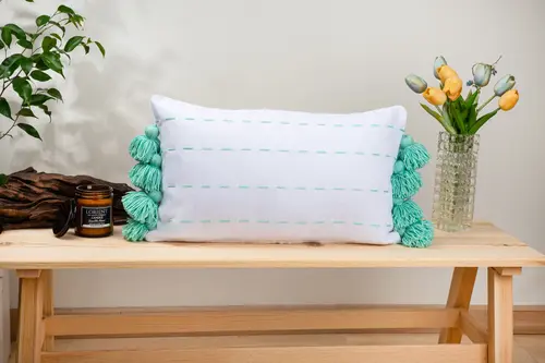 Dfn Home Mınt Kırlent , Beyaz, 30X50