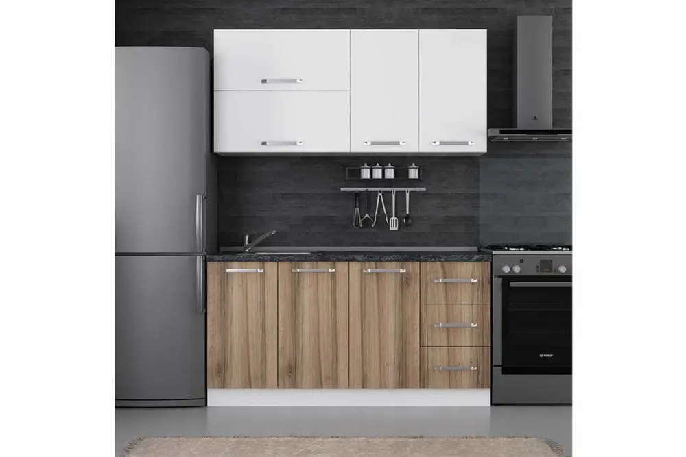 Minar 160 Cm Mutfak Dolabı Beyaz Dore 160 D2