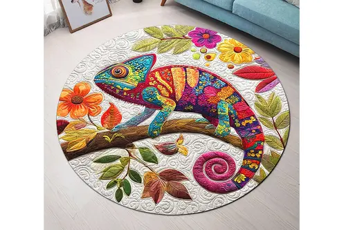 Renkli Bukalemun Dokuma Taban Halı, 559 Yng, 80X80 Cm