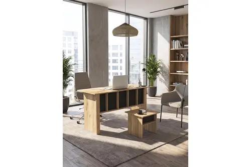 Nika Ofis Masası Ve Ofis Sehpası Seti, 2 Parça
