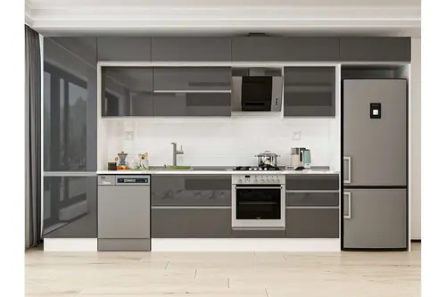 Alvinka 410X240 Cm Mutfak Dolabı, Mbb E90B60S60 2 Antrasit Suntalam