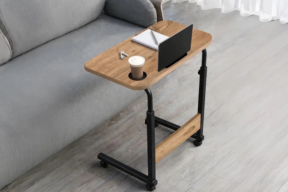 Bambu Yükseklik Ayarlı Laptop Sehpası, Çam, 60X40
