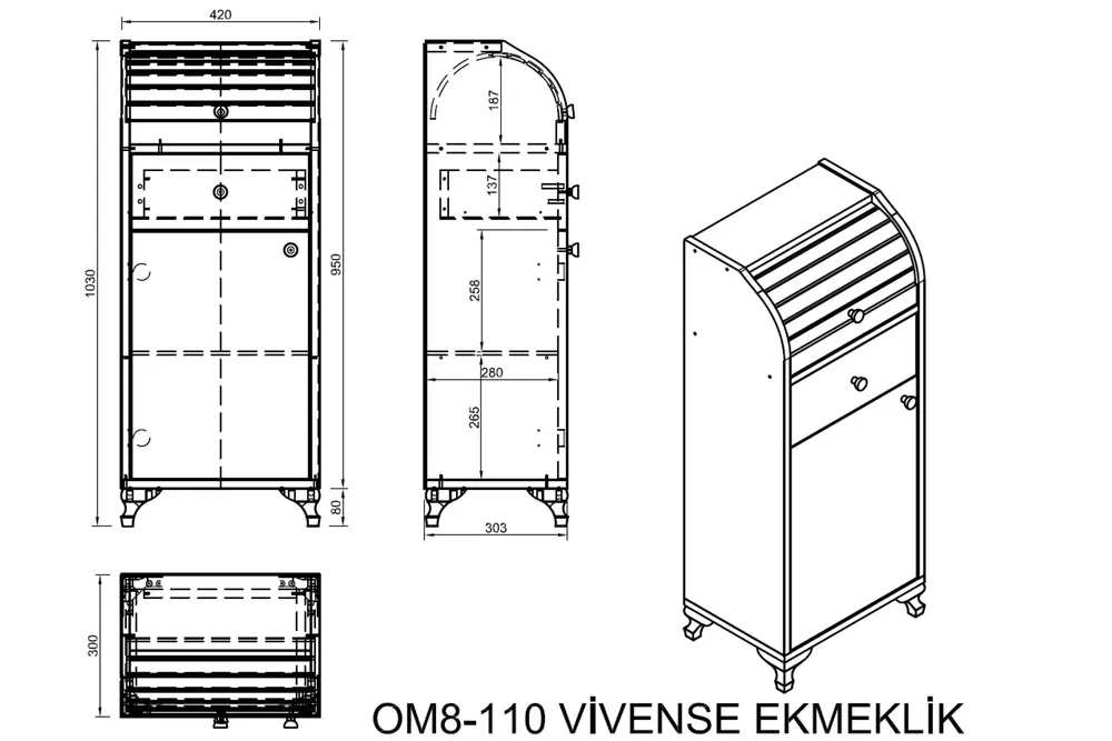 Lavo Ekmeklik Dolabı