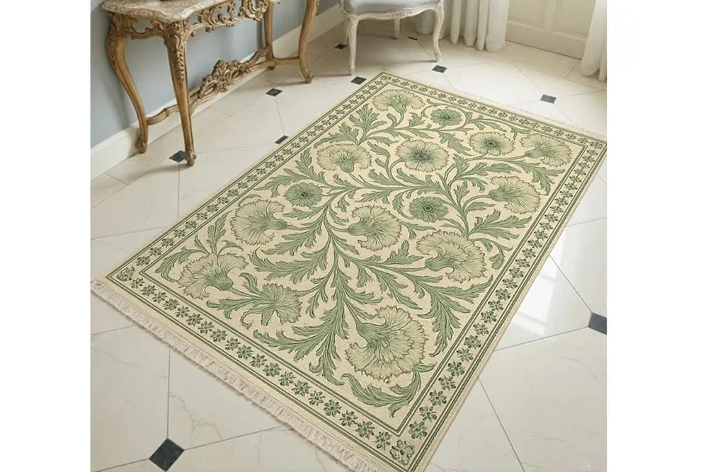 Mint Çiçek Dokuma Taban Halı, 538 Yng, 80X150 Cm