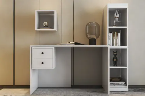 Minimalist Çalışma Masası, 2 Çekmeceli