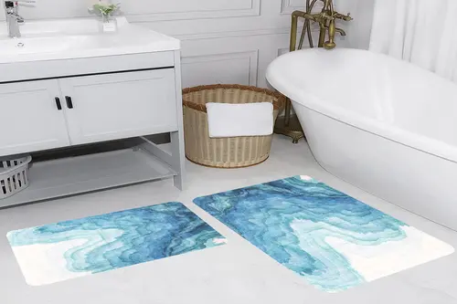Rovigo Home Dijital Baskılı İkili Banyo Paspas Takımı Rvg5188
