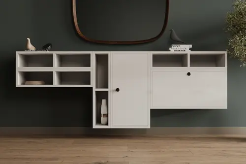 Consola Çok Amaçlı Asma Konsol 2 Kapaklı, Mst-Knsl-1016