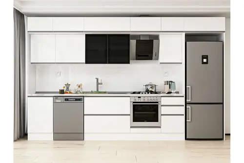 Alvinka 385X240 Cm Mutfak Dolabı, Mb E90S50S45 3 Beyaz Suntalam
