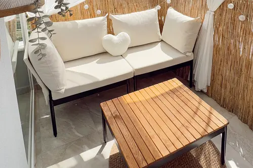 Limni Home Mini Multilounge Bahçe Balkon Koltuğu, Krem