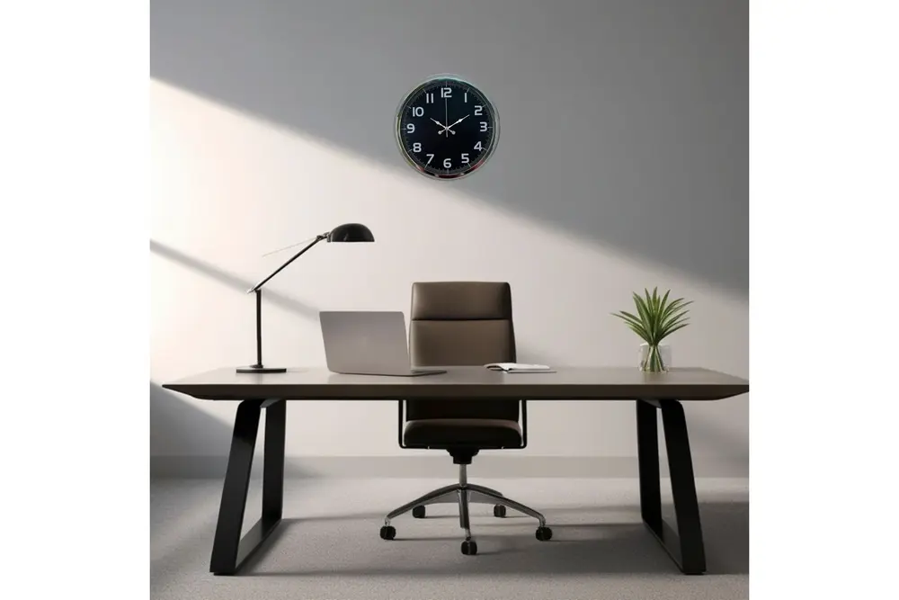Silver Shadow Metal Duvar Saati 40 Cm
