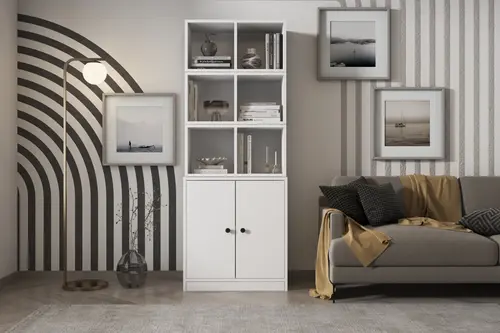 Zara Matrix Dikey Konsol Kitaplık Kapaklı Koridor Ve Salon Büfesi Pnr Ktp 1131