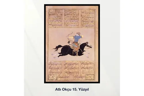 Miniaworks Atlı Okçu 15. Yüzyıl Siyah Çerçeveli Poster 21X30