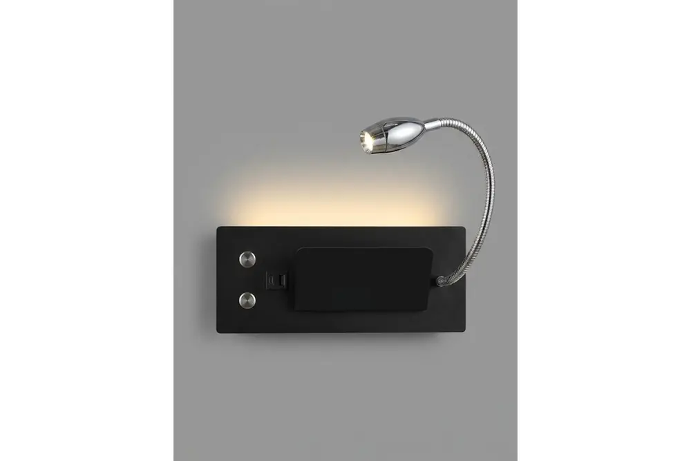 Flexilume 360° Dönebilen, Usb Şarjlı Led Okuma Lambası, Siyah