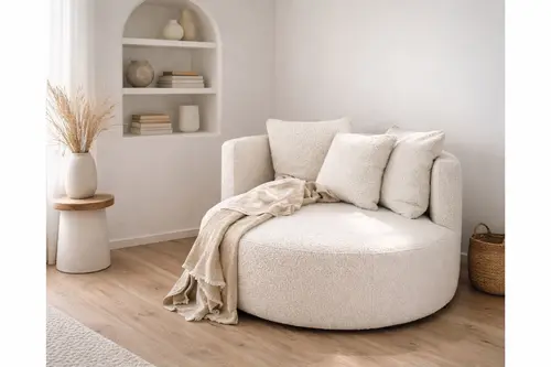 S Home Desıgn Concept, Natura Berjer Teddy, Beyaz