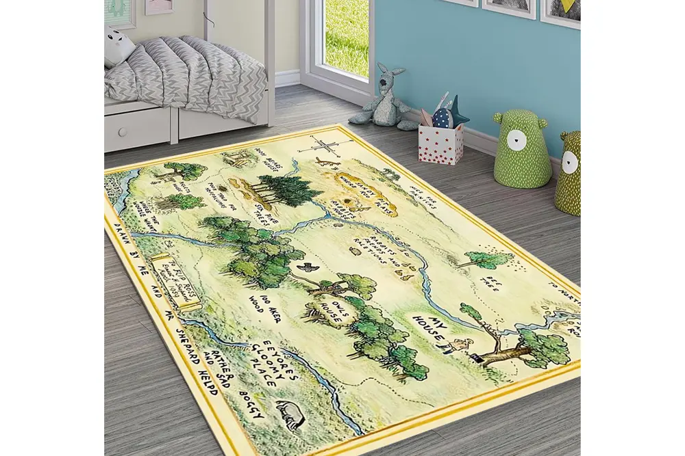 Map Baskılı Dokuma Taban Halı, 220 Yng, 80X150 Cm
