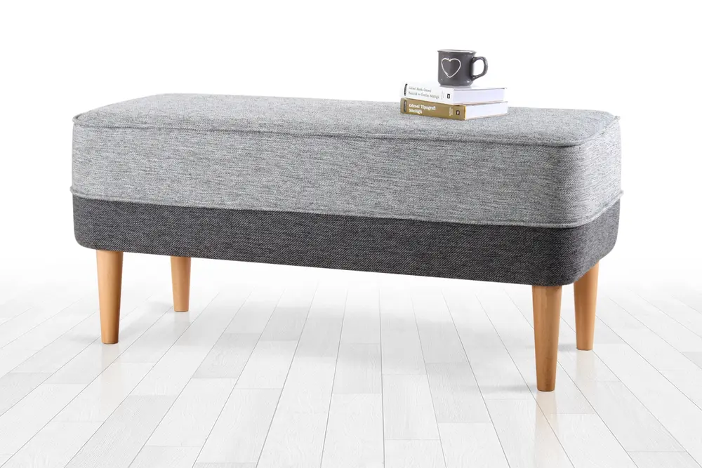 Randler Bench Puf, Gri