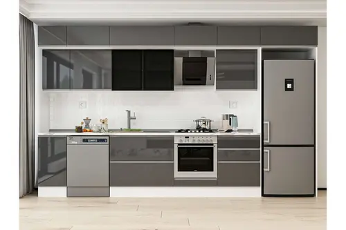 Alvinka 380X240 Cm Mutfak Dolabı, Mb E80S40S60 3 Antrasit Suntalam