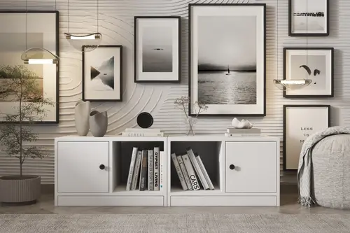 Leksa 2 Kapaklı Raflı Kitaplık 130 Cm Beyaz Ktp-1197-Ç
