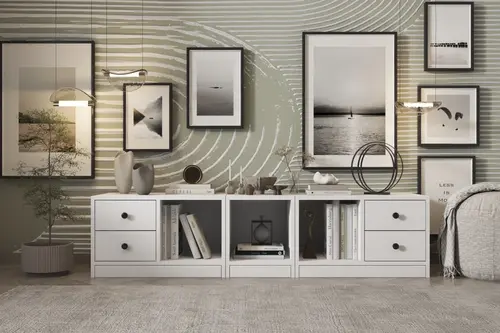Leksa Çekmeceli Raflı Kitaplık 160 Cm Beyaz Ktp-1195-Ç