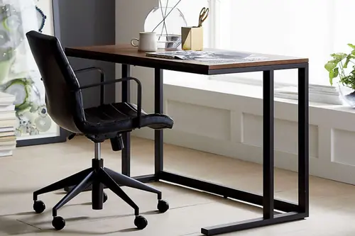 Tekli Desk Çalışma Masası, Siyah Ayak