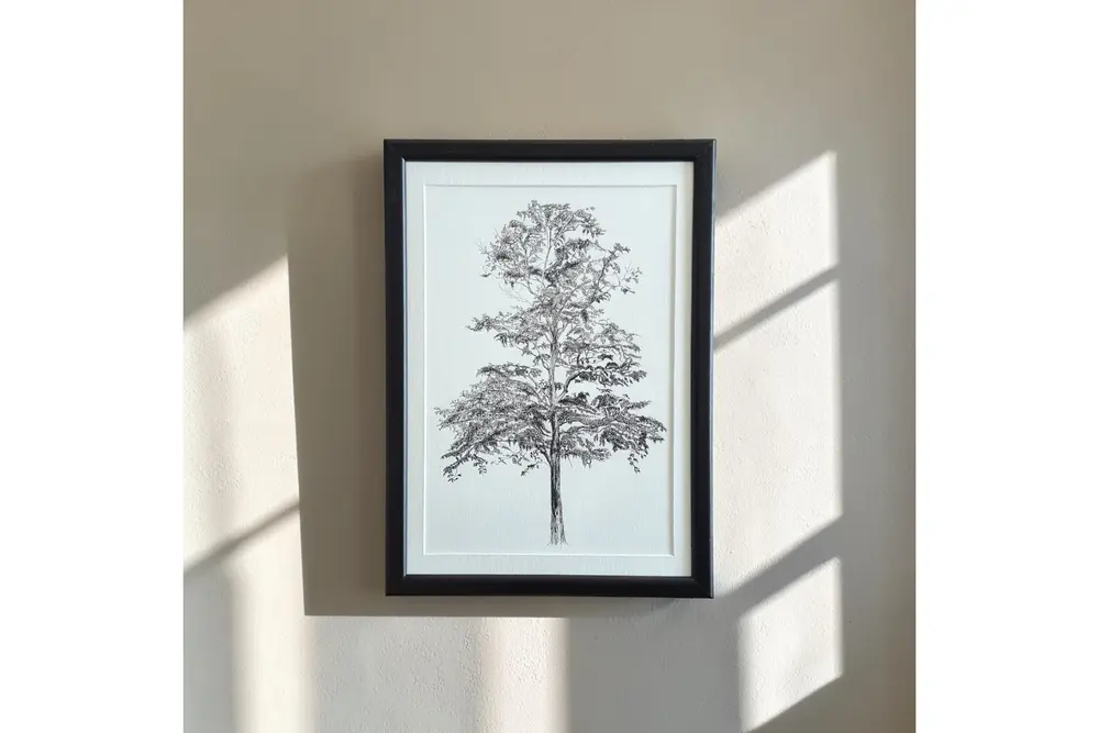 Ağaç Teknik Kalem Fine Art Baskı