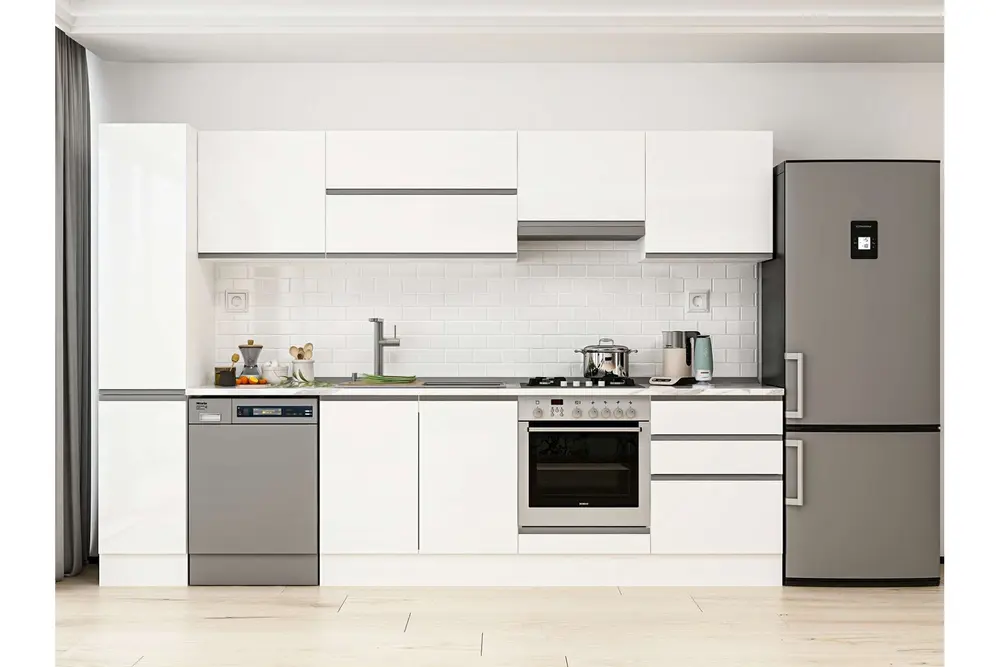 Alvinka 300X210 Cm Mutfak Dolabı, Mb E80B40S60 1 Beyaz Suntalam