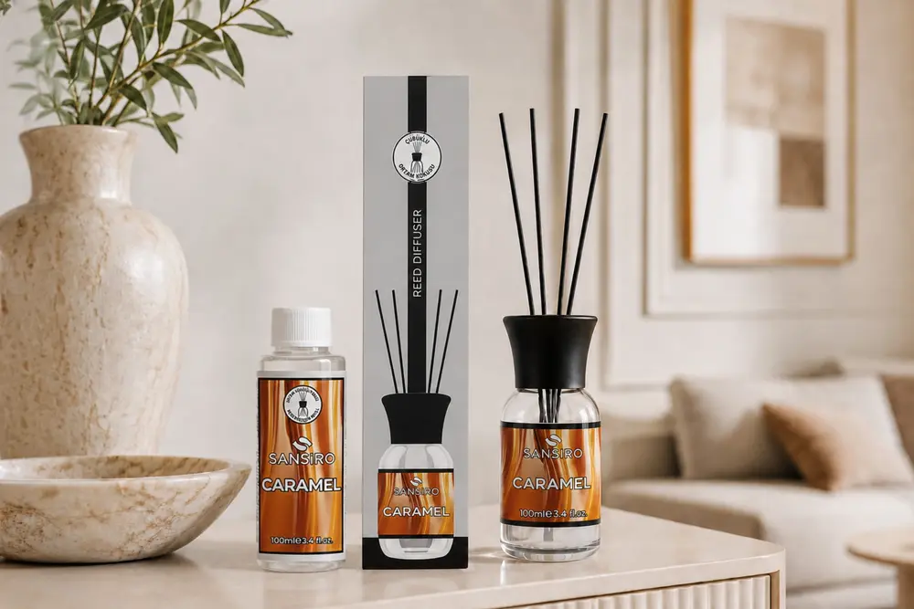 Caramel Çubuklu Ortam Kokusu 100 Ml + Yedek