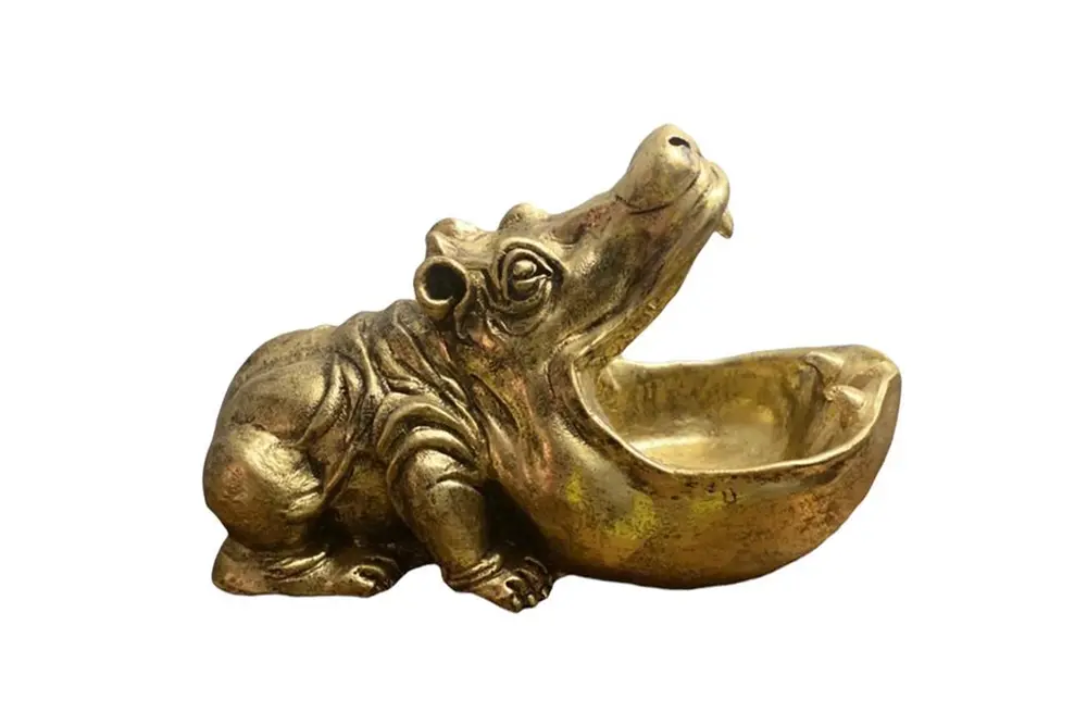 Hipopotam Biblo Küçük Boy Gold Eskitme