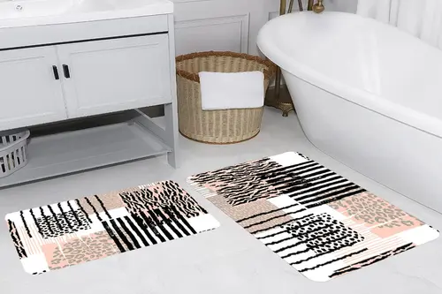 Rovigo Home Dijital Baskılı İkili Banyo Paspas Takımı, Rvg5238