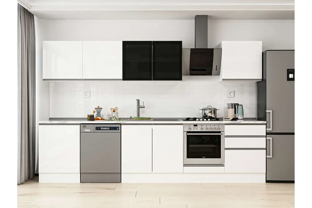 Alvinka 320X210 Cm Mutfak Dolabı, M E80S60S60 3 Beyaz Suntalam