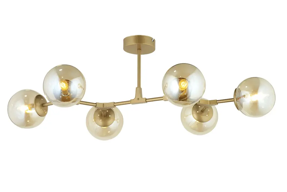 Lampaluce Dritto Modern Avize Altılı Sarı