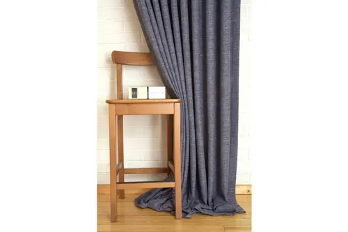Massarelli Fon Perde Keten Lacivert 1-2,5 Orta Sık Pile 200X260