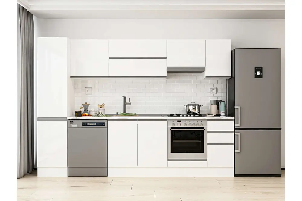 Alvinka 285X210 Cm Mutfak Dolabı, Mb E80B45S40 1 Beyaz Suntalam