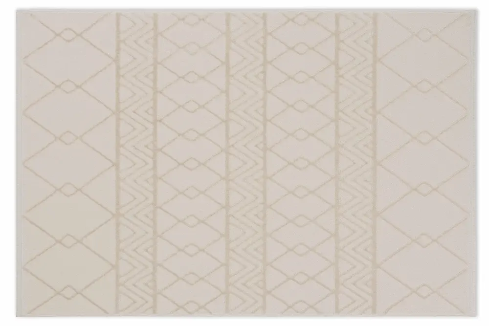 Kanyon Bukleli Makine Halısı, Beyaz, 80X150, 4900A