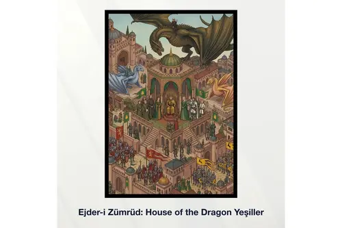 Miniaworks Ejder-İ Zümrüd: House Of The Dragon Yeşiller Siyah Çerçeveli Poster 21X30