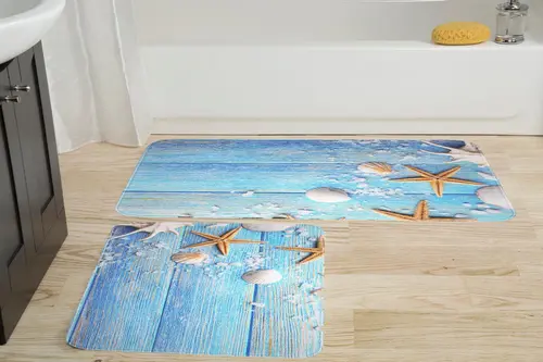 Rovigo Home Dijital Baskılı İkili Banyo Paspas Takımı Rvg5048