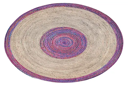 Jüt Sisal Halı 98, Mor, 100X100