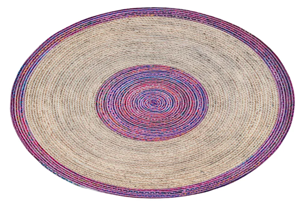 Jüt Sisal Halı 98, Mor, 100X100