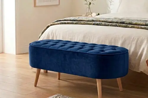 Elegant Gürgen Ayak Bench, Lacivert