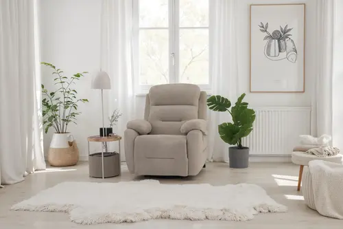 London Sallanır Elektrikli Tv Koltuğu Baba Koltuğu, Krem
