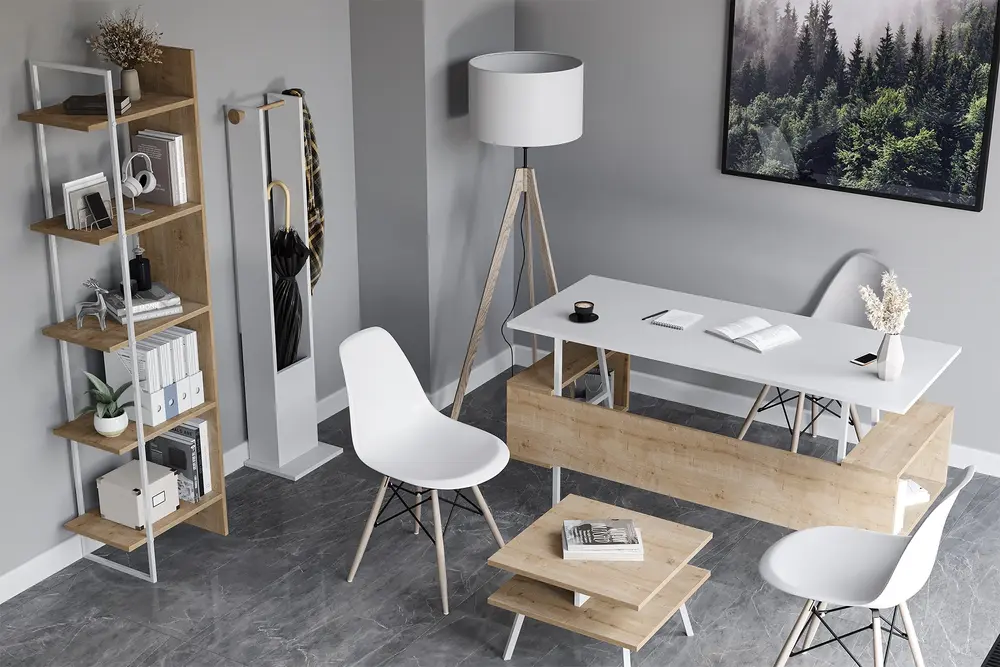 Lagomood İrony Joline Ofis Takımı, Meşe Beyaz