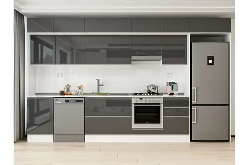 Alvinka 380X240 Cm Mutfak Dolabı, Mb E80S50S50 1 Antrasit Suntalam